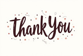 Fototapeta premium Inspiring Thank You Quotes: Stylish Handwritten Typography for Motivational Posters 
