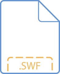 SWF File icon deep rounded outline