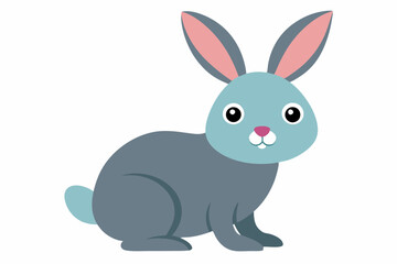 white rabbit  vector illustration 