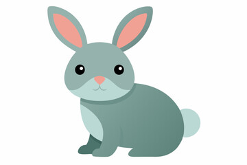 cute rabbit  vector illustration  white background 