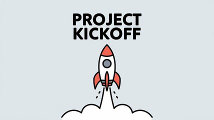 Rocket Launch for Project Kickoff Illustration