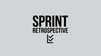 Obraz premium Sprint Retrospective Meeting Graphic Design