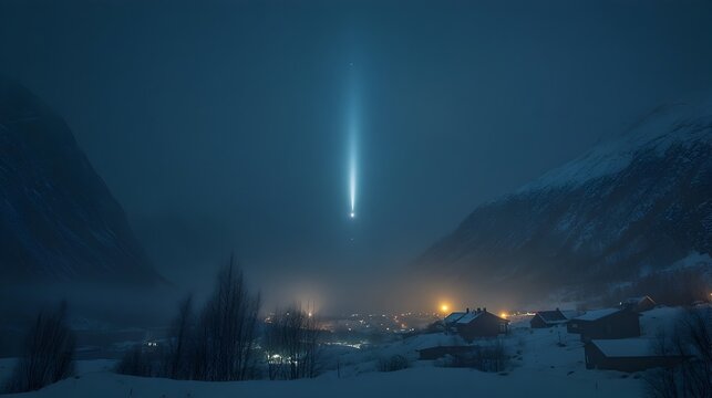 Unexplained Luminous Phenomenon Illuminates the Hessdalen Valley in Snowy Norway