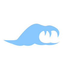 wave icon on white background, vector illustration