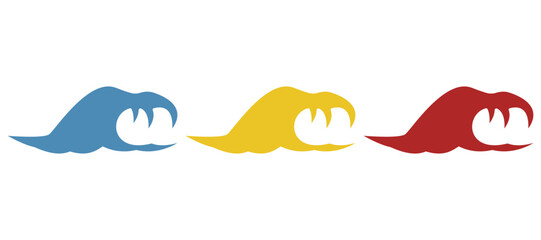 wave icon on white background, vector illustration