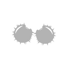 Chestnuts icon on a white background, vector illustration