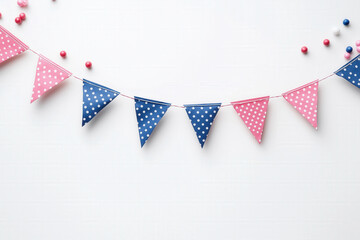 Obraz premium Bunting On White Background