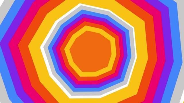 abstract fun tunnels colorful background animation with stripes