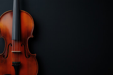 Fototapeta premium Violin on a Black Background