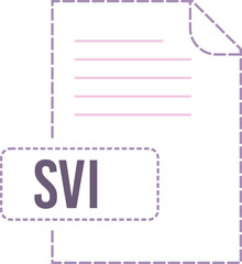 SVI File format icon dashed outline