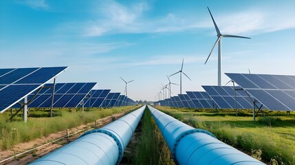 Green Hydrogen Gas Pipeline for Renewable Energy