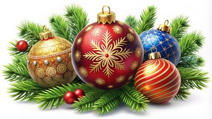 Naklejka premium christmas+ornaments+clipart