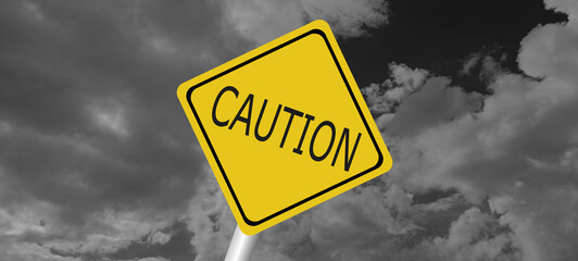 danger,caution,Hurricane Idalia warning sign against a powerful stormy background with copy space. Dirty and angled sign with cyclonic winds add to the drama.hurricane season sign on cloudy background