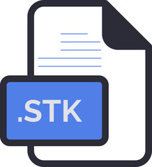 STK File extension icon color fill rounded corners inside transparent