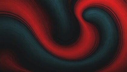 Abstract red and blue swirled background with dark space in the center.