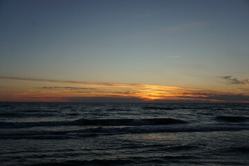 sunset over the sea