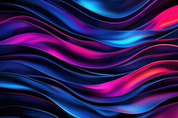 A vibrant and dynamic wave pattern of blue, purple, and pink colors, creating an abstract and energetic visual experience.