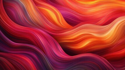 Obraz premium Abstract Background with Wavy Lines and Vibrant Red, Orange, and Purple Colors.