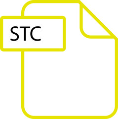 STC File format icon rounded shapes outline