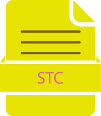 STC File icon black color and lines