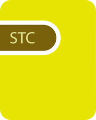 STC File icon black fill and empty for symbol
