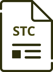 STC File icon minimal outline with symbols