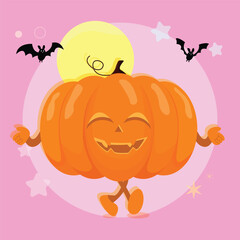 Halloween pumpkin character