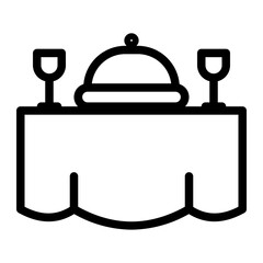 Dinner icon in outline style