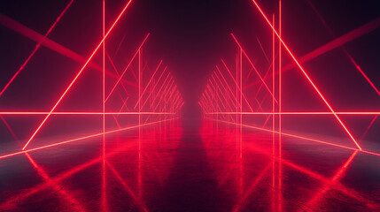 3D Render Abstract Fantastic Neon Background