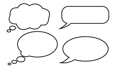 set of speech bubbles for comic and speech, vector 