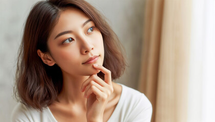 Fototapeta premium Portrait of an Asian woman