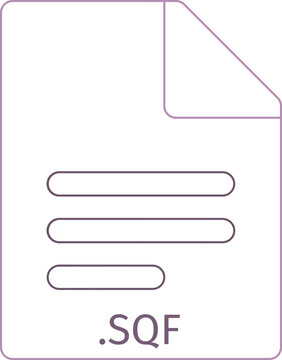 SQF black empty outline doc icon