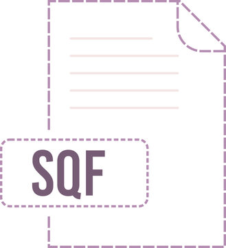 SQF File format icon dashed outline