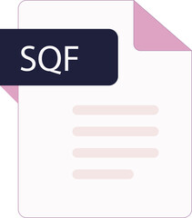 SQF File icon with folded style document