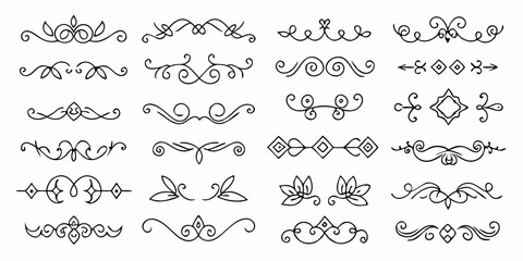 A collection of intricate black decorative designs