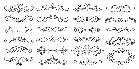 A collection of intricate black decorative designs