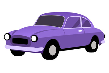 Vintage Car Illustration: Classic Design on a White Background