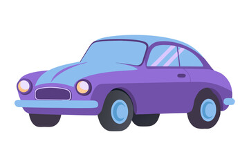 Vintage Car Illustration: Classic Design on a White Background