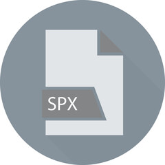 SPX File format icon  and circular  outside