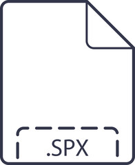 SPX File icon minsk dashed rounded outline