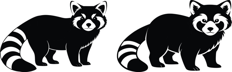  red panda silhouette vector illustration  