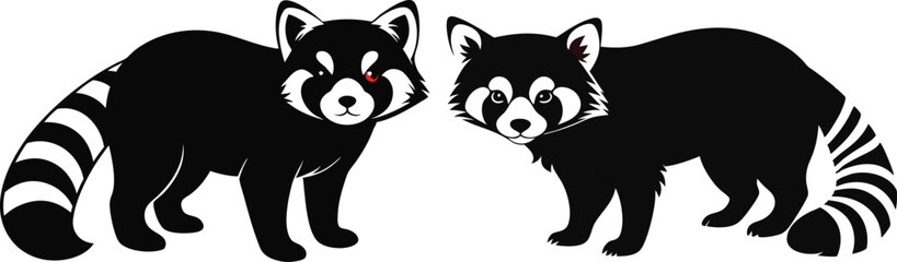  red panda silhouette vector illustration   © Tanvir