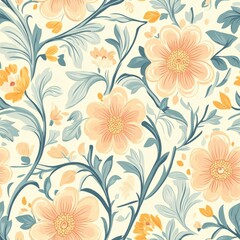 vintage seamless floral pattern, wallpaper, textile print pattern