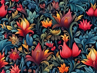 vintage seamless floral pattern, wallpaper, textile print pattern