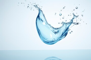 Heart shape water drop white background