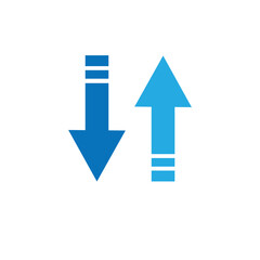 Up and down arrows icon vector .