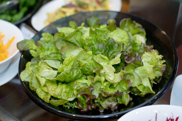 fresh salad with lettuce