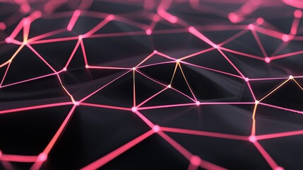 A futuristic digital grid with glowing lines and nodes, creating a sleek, tech-inspired background