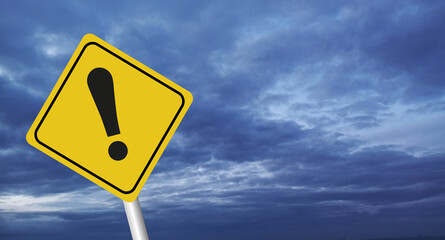 Hurricane Idalia warning sign against a powerful stormy background with copy space. Dirty and angled sign with cyclonic winds add to the drama.hurricane season sign on cloudy background