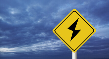 Hurricane Idalia warning sign against a powerful stormy background with copy space. Dirty and angled sign with cyclonic winds add to the drama.hurricane season sign on cloudy background